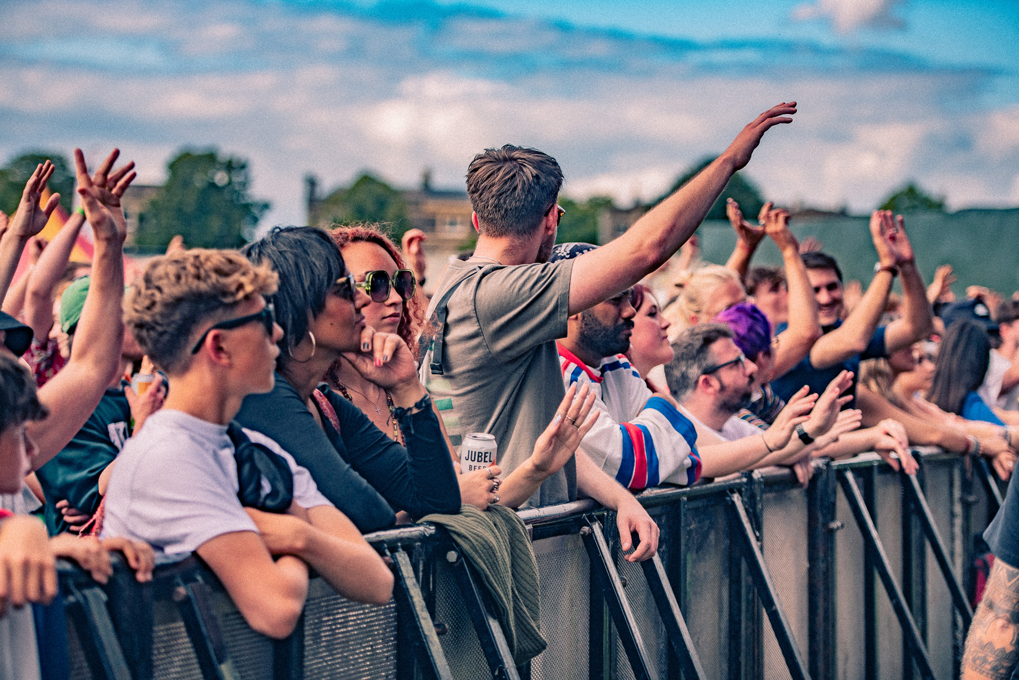 Crowd enjoying music festival