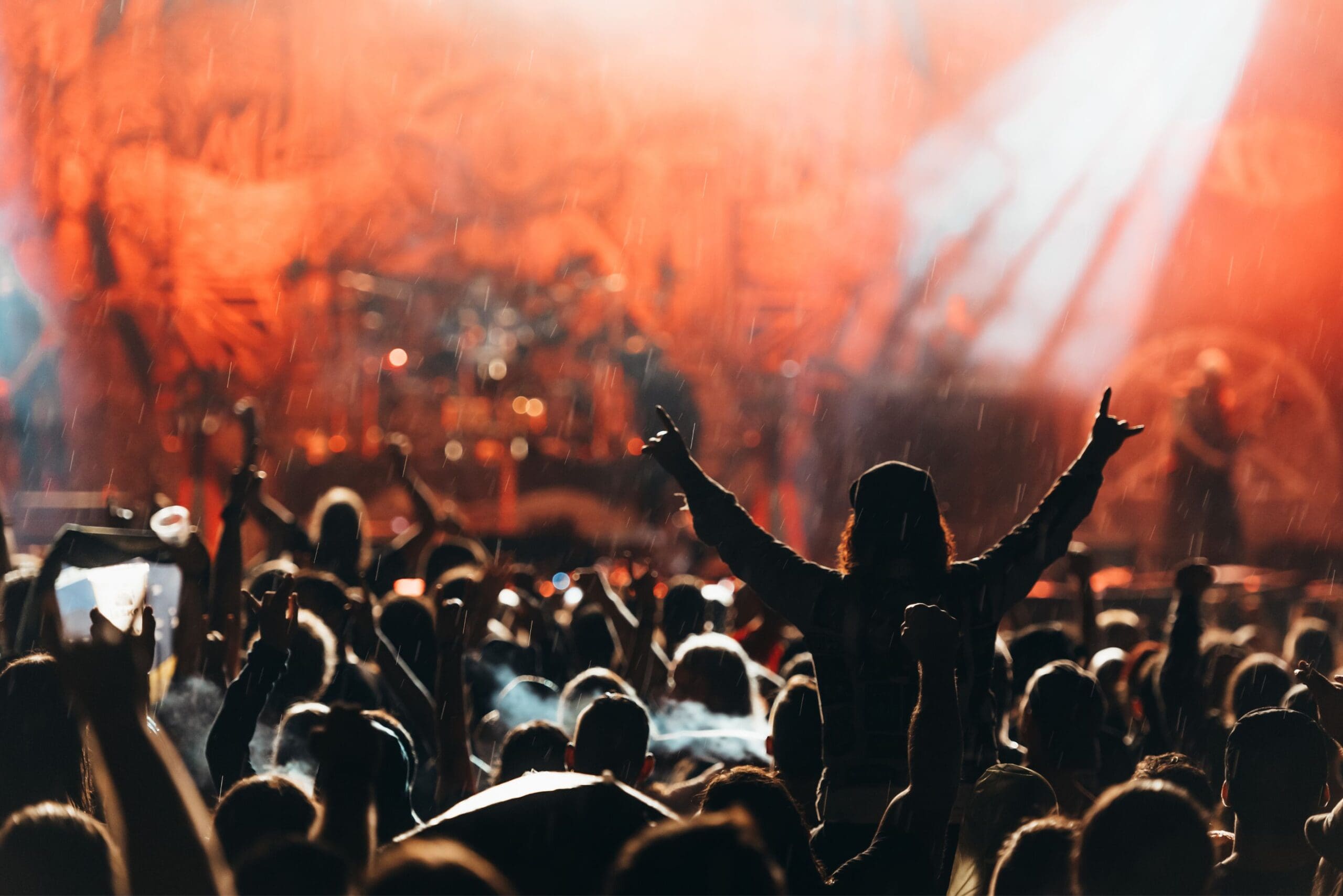 Metal fans enjoying Download Festival