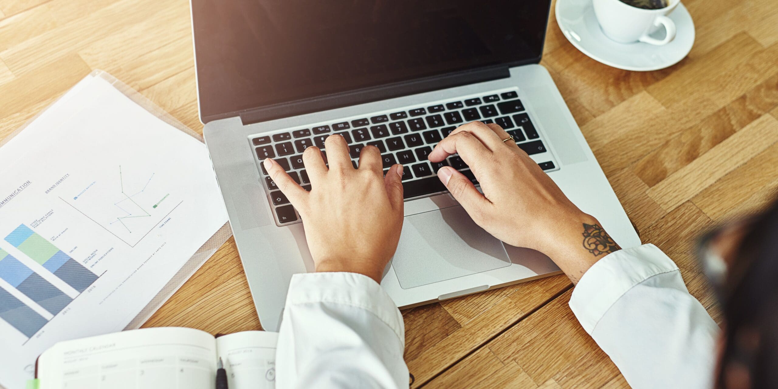 a person working on a laptop