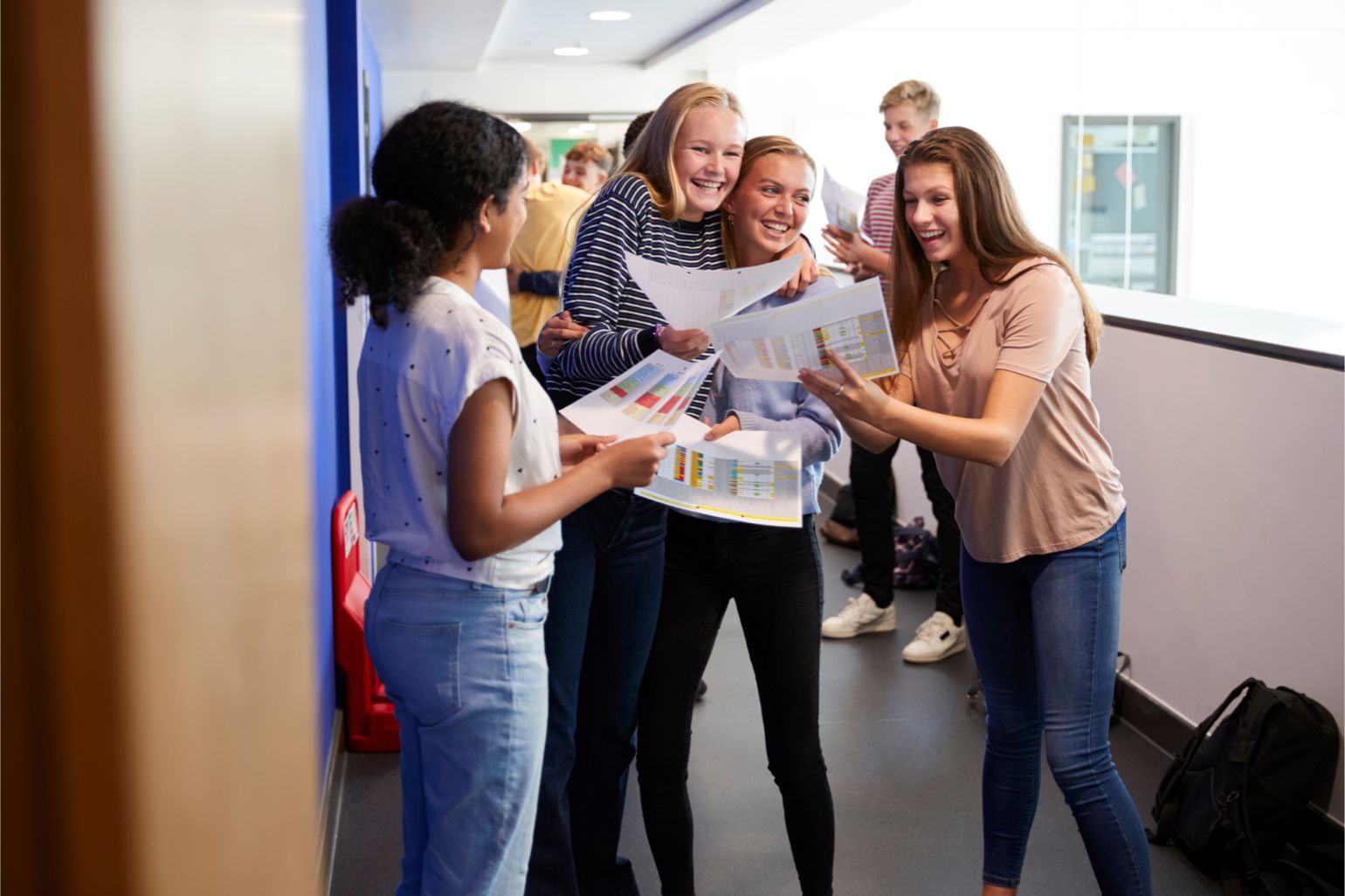 Students happy about GCSE results day