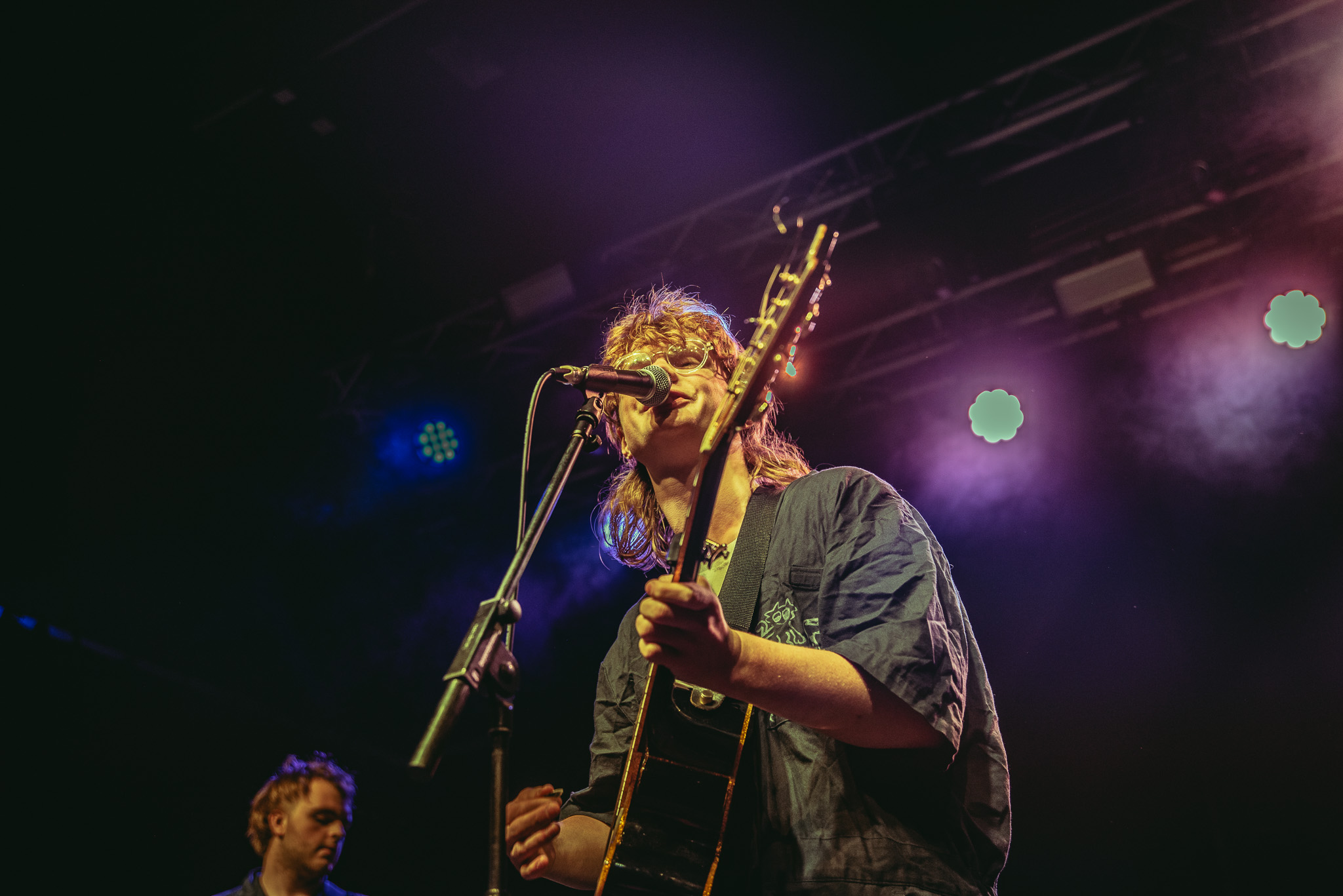 Guitarist playing on stage