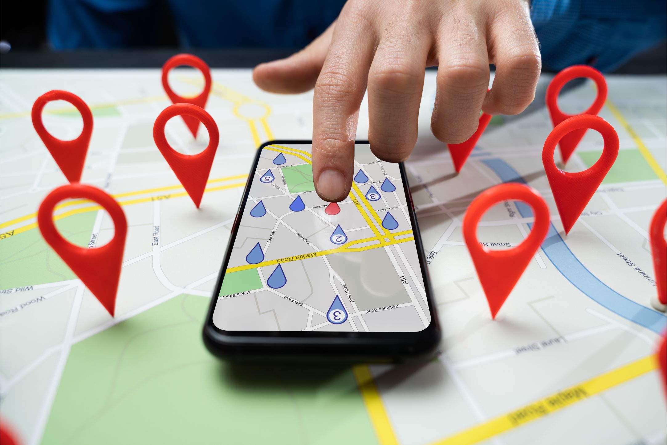 Map on a smartphone