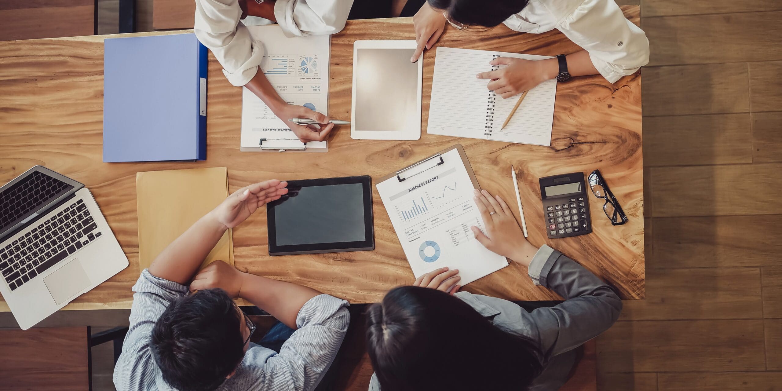 People having a business meeting