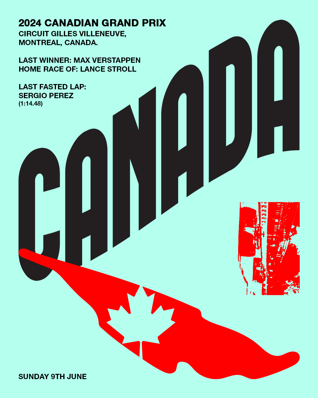 2024 Canada Grand Prix artwork from Sam Nutting