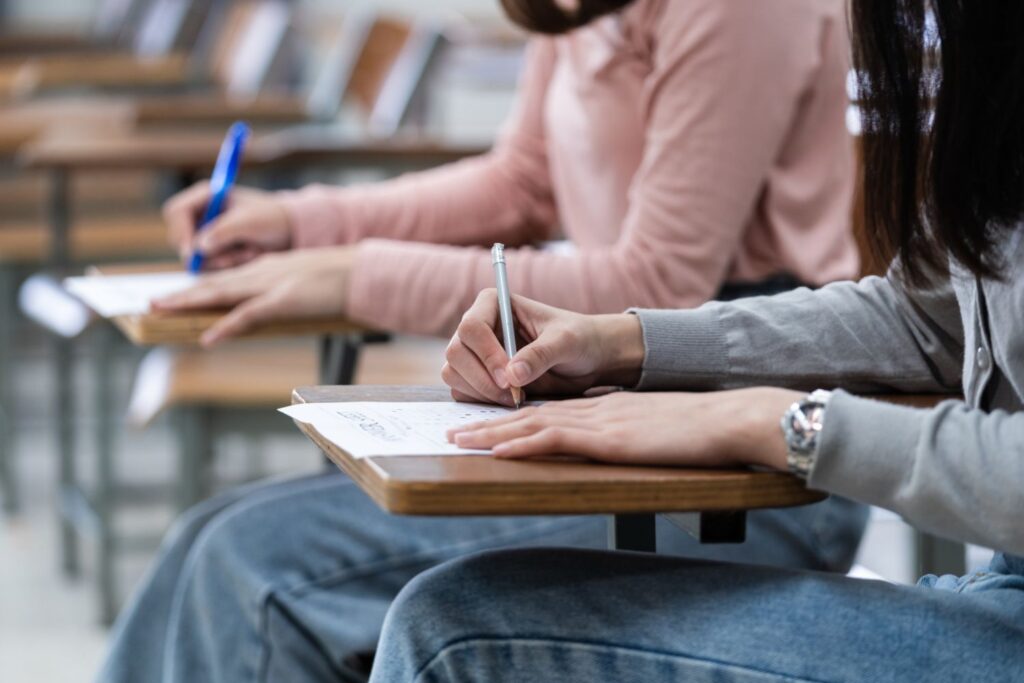 T Level students sitting exams